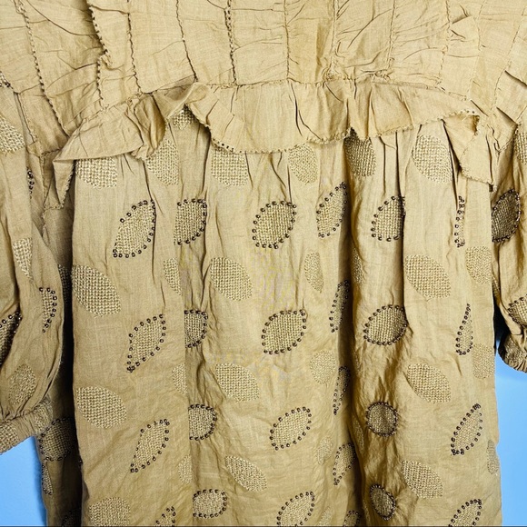 NWT Anthropologie x Let Me Be - Aiko Ruffled Blouse Top 8 - Picture 6 of 12